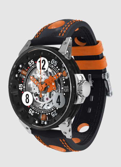 Review High Quality B.R.M Replica Watches For Sale BRM Racing V6-44-SA Orange Skeleton